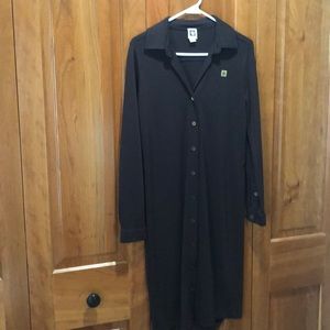 Brown and gold Anne Klein long sleeved dress